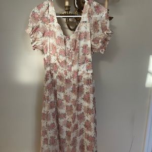Ivy city co pink floral dress size M